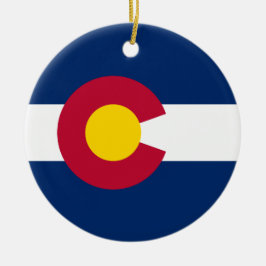 Staatsflagge Colorado Keramik Ornament
