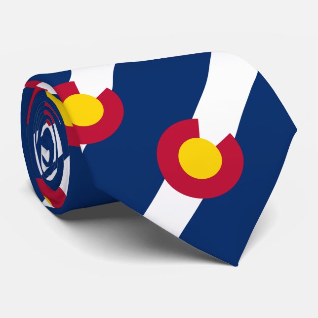 Staatsflagge Colorado Krawatte (Gerollt)