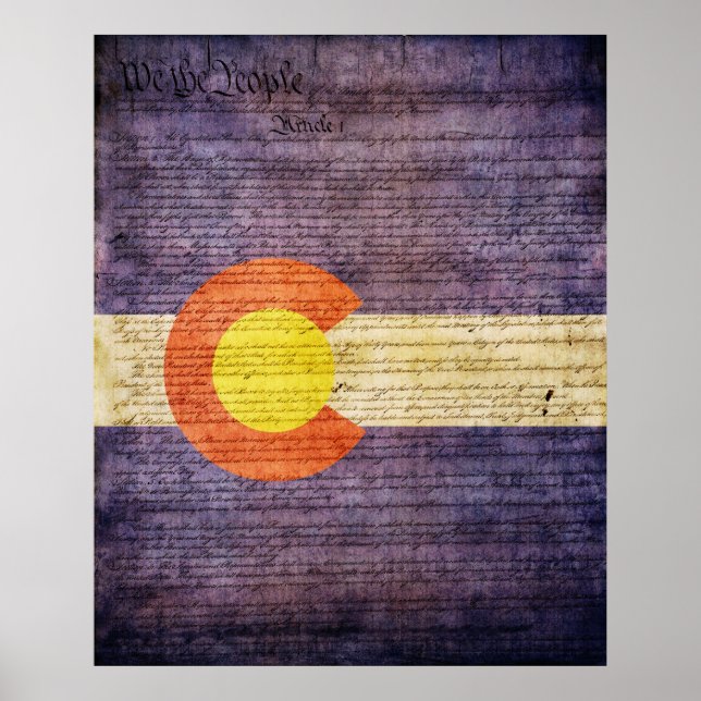 Staatsflagge Colorado Poster (Vorne)