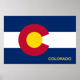 Staatsflagge Colorado Poster
