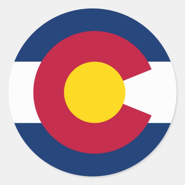 Staatsflagge Colorado Runder Aufkleber (Vorderseite)