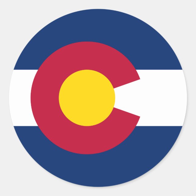 Staatsflagge Colorado Runder Aufkleber (Vorderseite)