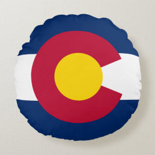 Staatsflagge Colorado Rundes Kissen