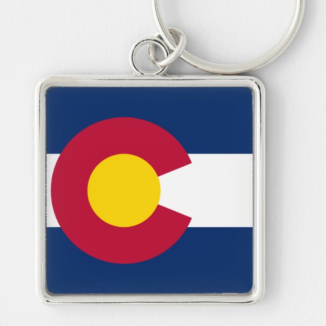 Staatsflagge Colorado Schlüsselanhänger (Vorne)