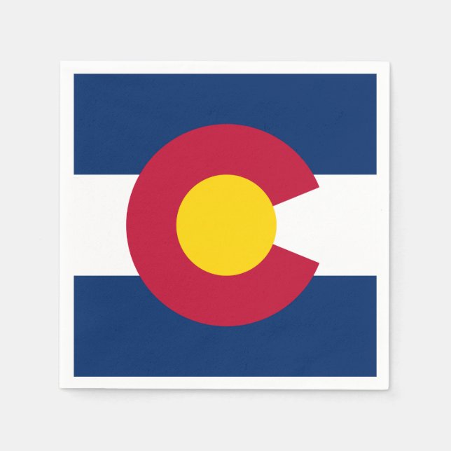 Staatsflagge Colorado Serviette (Vorderseite)
