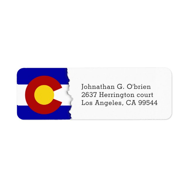 Staatsflagge Colorado Weiß Personalisiert (Vorne)