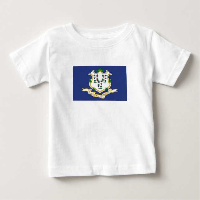 Staatsflagge Connecticut Baby T-shirt (Vorderseite)