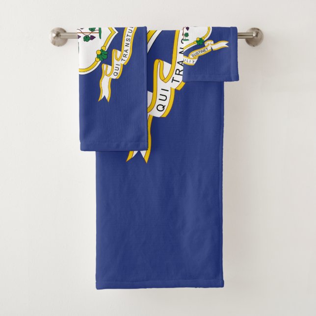 Staatsflagge Connecticut Badhandtuch Set (Insitu)
