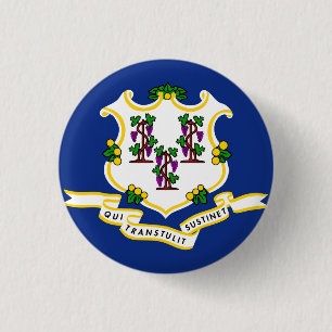 Staatsflagge Connecticut Button