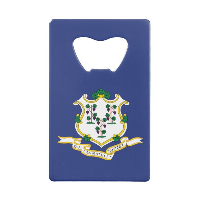 Staatsflagge Connecticut Geldbeutel Flaschenöffner (Vorderseite)