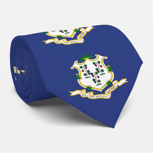 Staatsflagge Connecticut Krawatte (Gerollt)