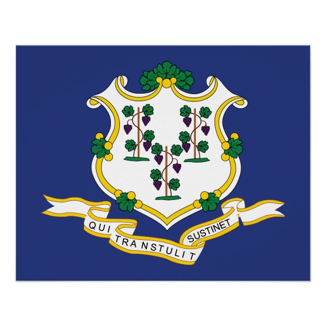 Staatsflagge Connecticut Poster (Vorderseite)