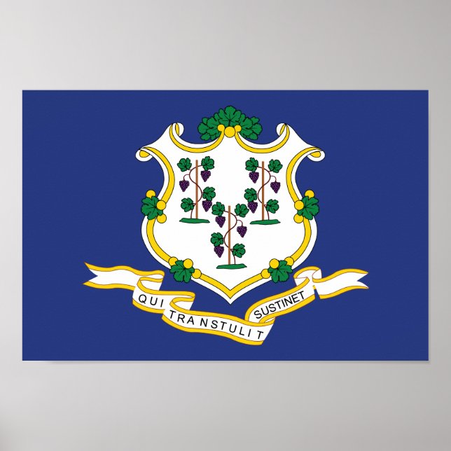 Staatsflagge Connecticut Poster (Vorne)