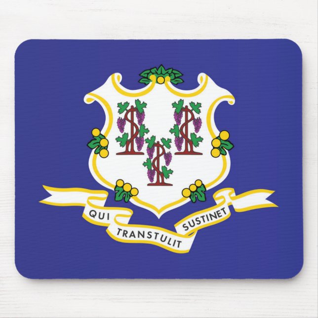 Staatsflagge Connecticut, USA Mousepad (Vorne)