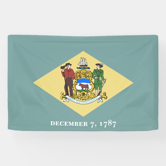 Staatsflagge Delaware Banner (Horizontal)