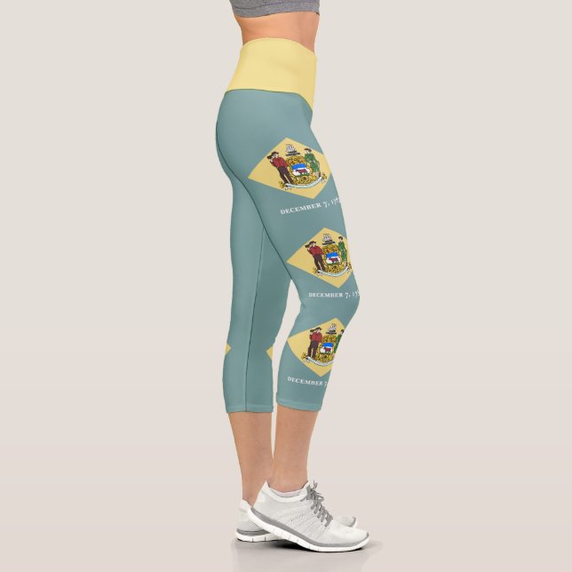 Staatsflagge Delaware Capri Leggings (Rechts)