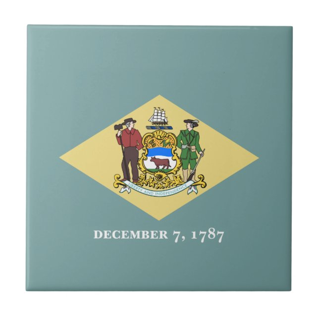 Staatsflagge Delaware Fliese (Vorderseite)