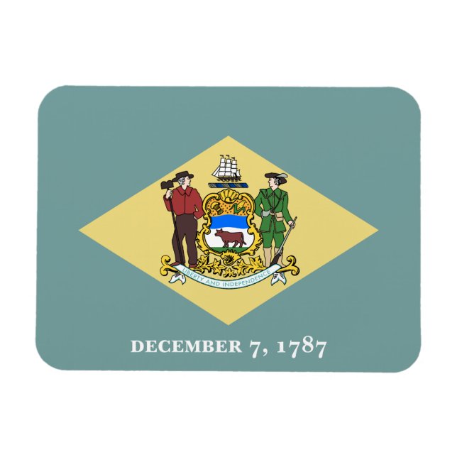 Staatsflagge Delaware Magnet (Horizontal)