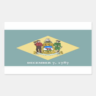 Staatsflagge Delaware Rechteckiger Aufkleber