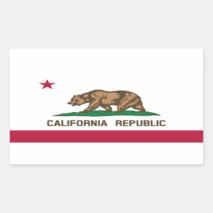 Staatsflagge der California Republic Rechteckiger Aufkleber