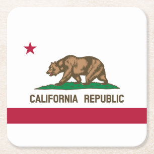 Staatsflagge der California Republic Rechteckiger Pappuntersetzer