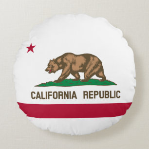 Staatsflagge der California Republic Rundes Kissen