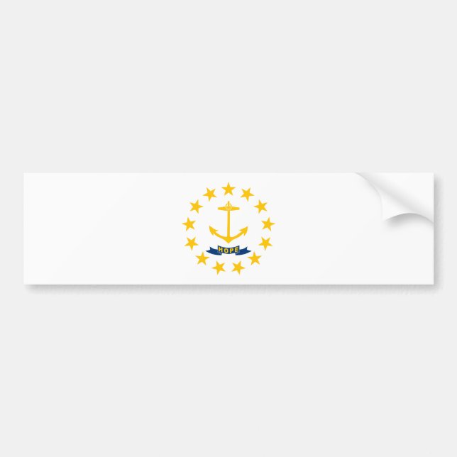 Staatsflagge der Insel Rhode Autoaufkleber (Vorne)