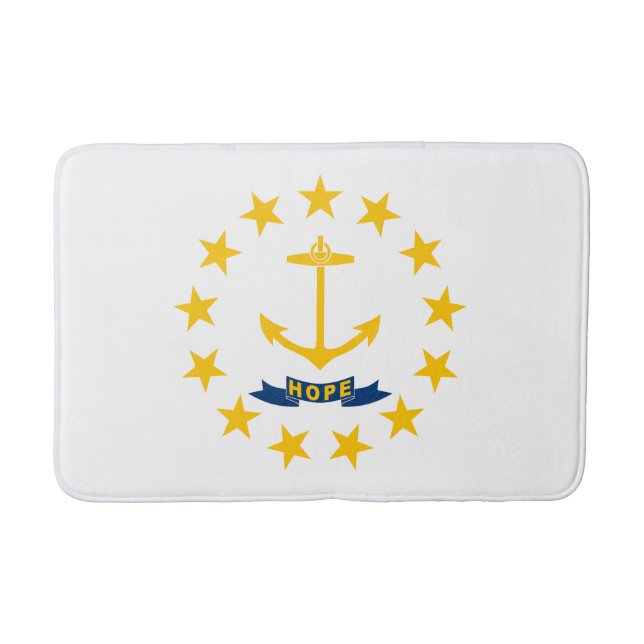 Staatsflagge der Insel Rhode Badematte (Vorderseite)