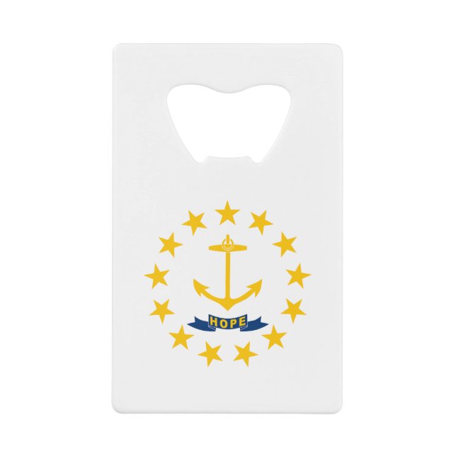 Staatsflagge der Insel Rhode Geldbeutel Flaschenöffner (Vorderseite)