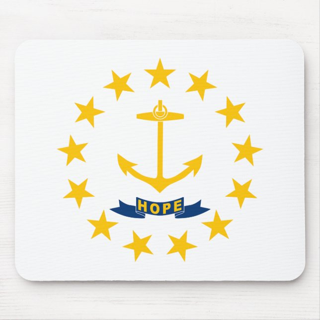 Staatsflagge der Insel Rhode Mousepad (Vorne)