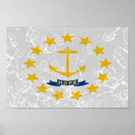 Staatsflagge der Insel Rhode Poster