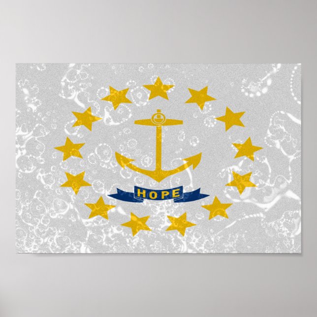 Staatsflagge der Insel Rhode Poster (Vorne)