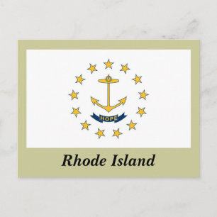 Staatsflagge der Insel Rhode Postkarte