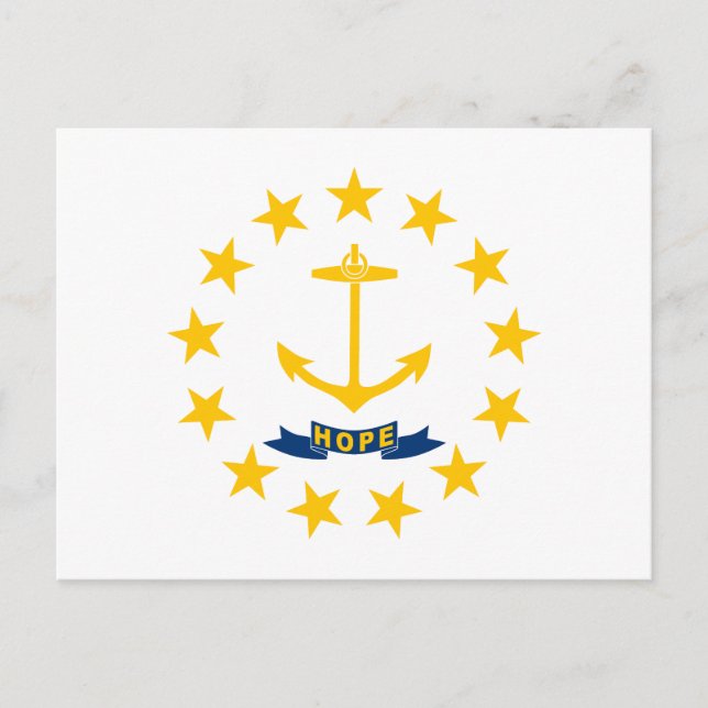 Staatsflagge der Insel Rhode Postkarte (Vorderseite)
