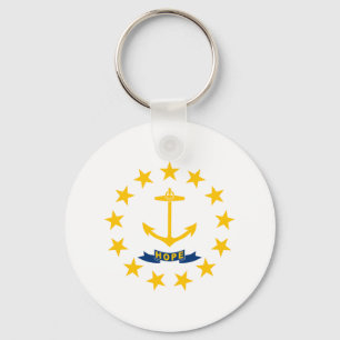Staatsflagge der Insel Rhode Schlüsselanhänger