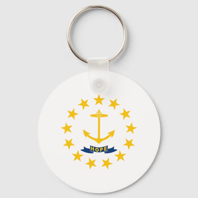 Staatsflagge der Insel Rhode Schlüsselanhänger (Vorderseite)