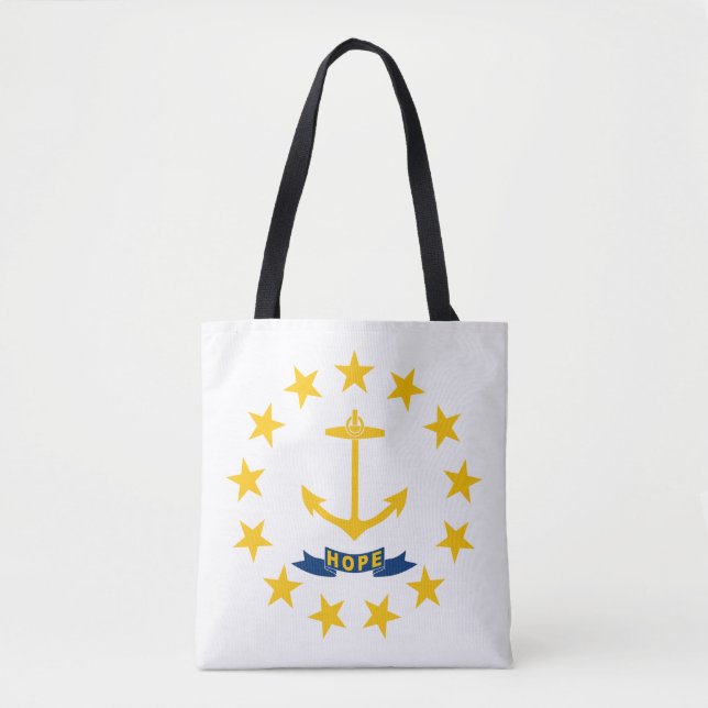 Staatsflagge der Insel Rhode Tasche (Vorderseite)