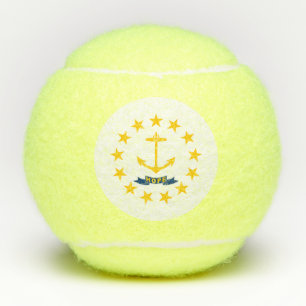 Staatsflagge der Insel Rhode Tennisbälle