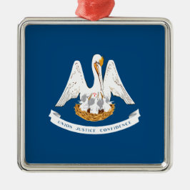 Staatsflagge der Keramik Louisiana Ornament Aus Metall