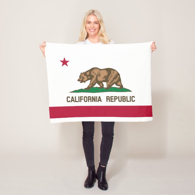 Staatsflagge der Republik Kalifornien Fleecedecke (Beispiel)