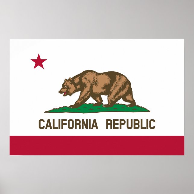 Staatsflagge der Republik Kalifornien Poster (Vorne)