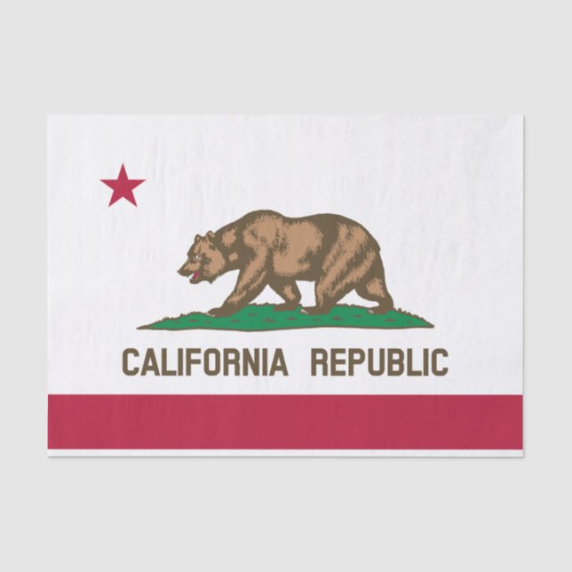 Staatsflagge der Republik Kalifornien Seidenpapier (Vorderseite)