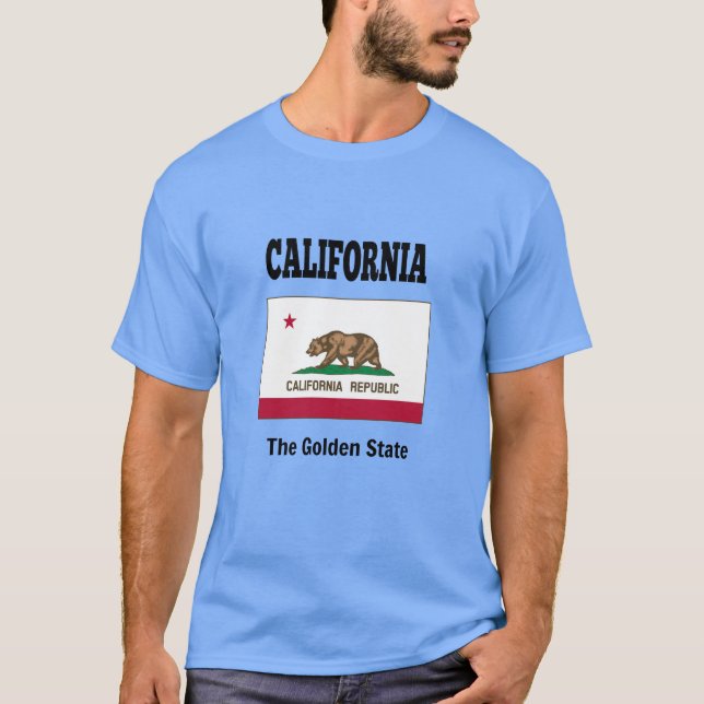 Staatsflagge der Republik Kalifornien T-Shirt (Vorderseite)