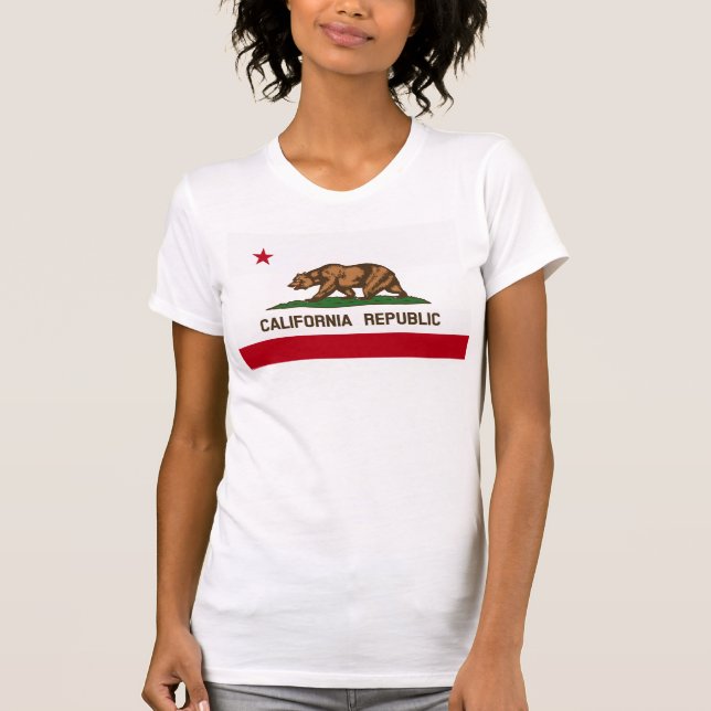 Staatsflagge der Republik Kalifornien T-Shirt (Vorderseite)