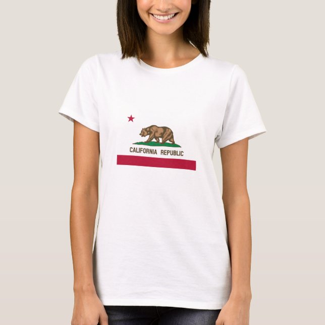 Staatsflagge der Republik Kalifornien T-Shirt (Vorderseite)