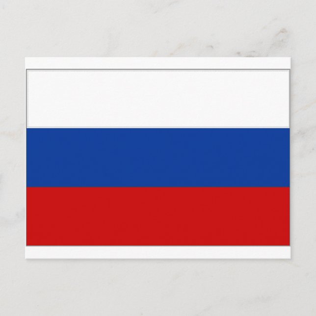 Staatsflagge der Russischen Föderation Postkarte (Vorderseite)