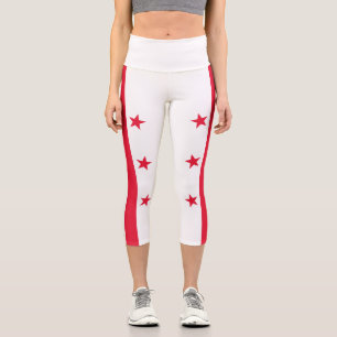 Staatsflagge der Washington DC Capri Leggings