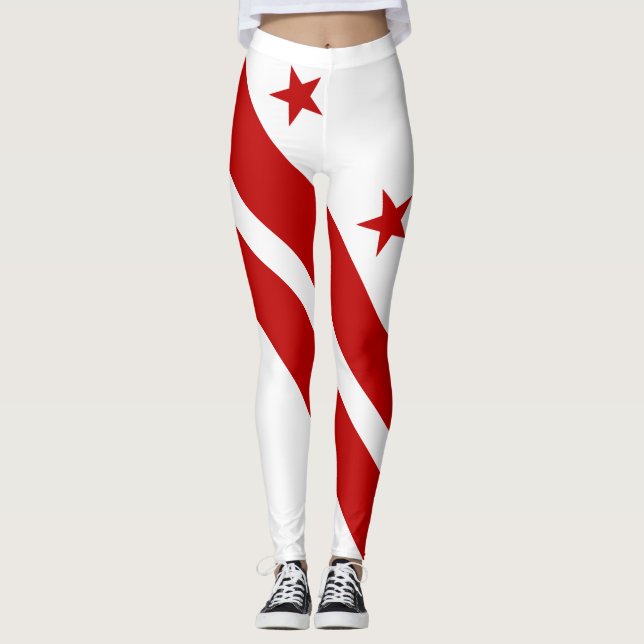 Staatsflagge der Washington DC Leggings (Vorderseite)