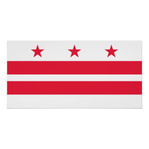 Staatsflagge der Washington DC Poster