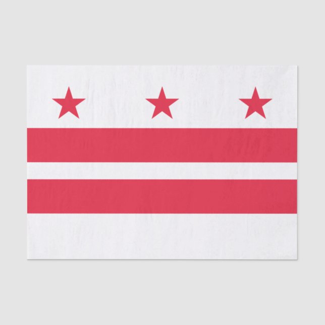 Staatsflagge der Washington DC Seidenpapier (Vorderseite)